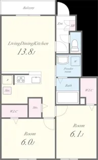 アン ボロンテ【102号室】の間取り