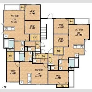 仮称)大野城市白木原【1階】の間取り
