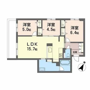 シャーメゾン上大利レジデンス【1階】の間取り