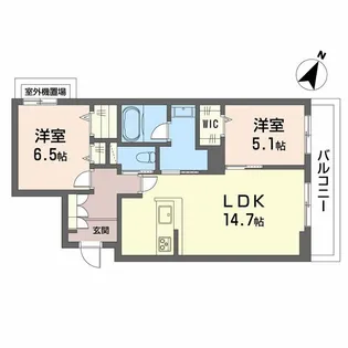 シャーメゾン上大利レジデンス【3階】の間取り