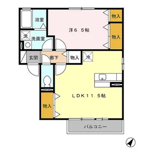 エクレール A棟【202号室】の間取り