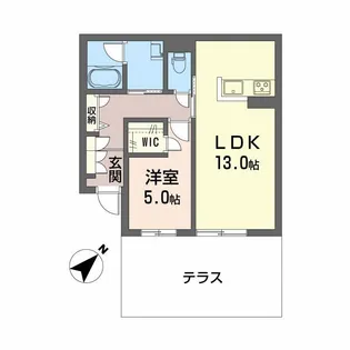 ルミエール曙町【1階】の間取り