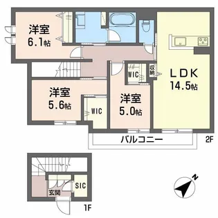 ルミエール曙町【1階】の間取り
