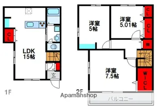 LIVELE FINE 天神山【1階】の間取り