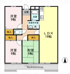 大産春日マンション【1階】の間取り