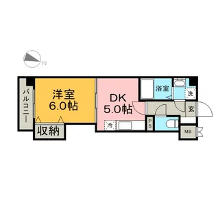 アンソレイエ【3階】の間取り