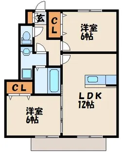 シャンス ドミール【202号室】の間取り