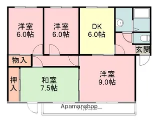 マーメイド壱番館【3階】の間取り