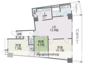 アイランドシティインフィニガーデン イースト棟【13階】の間取り