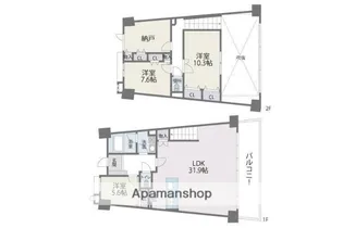 アイランドシティインフィニガーデン イースト棟【9階】の間取り