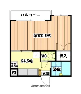 ロッジ松香台【3階】の間取り