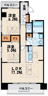 マテーモ千早【8階】の間取り