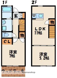 エクリュクレアール【1階】の間取り