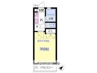 キャンドル香椎【1階】の間取り