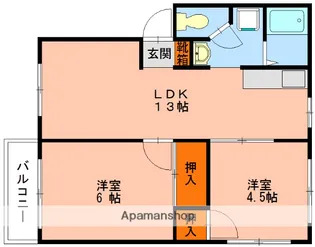 シーショアⅡ【2階】の間取り