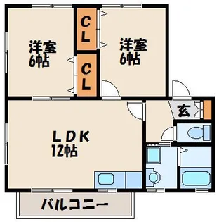 コンフレール弐番館【2階】の間取り