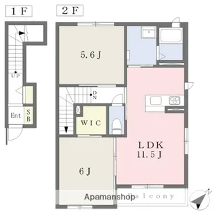 ハーバルタイムA棟【2階】の間取り