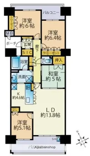 MJR新宮中央駅前【10階】の間取り
