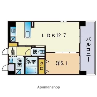 AQUALIA千早【7階】の間取り