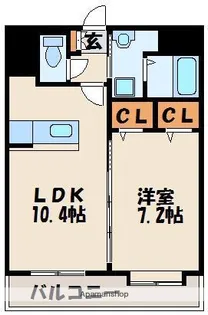 1LDKの間取り画像