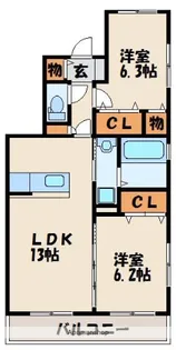 マガール21【3階】の間取り