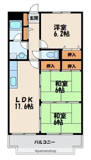 シャトレ和白(和白)【2階】の間取り