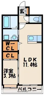 東福間駅前バモス【8階】の間取り