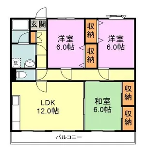 サンコウ舞松原Ⅱ【3階】の間取り