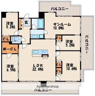 グランドニューガイア福津中央【7階】の間取り