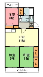 パークハイツ88【4階】の間取り