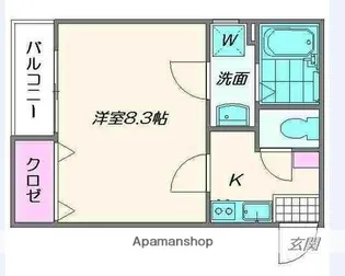クレフラスト香椎駅東ⅡB棟【1階】の間取り