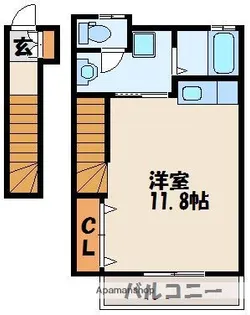 コーポ日の里【2階】の間取り