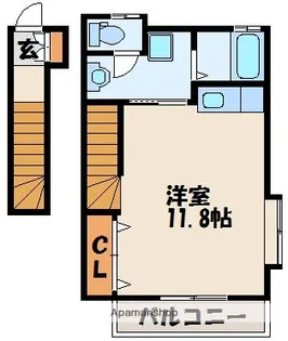コーポ日の里(壱・弐)番館【2階】の間取り