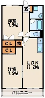 アブニール新宮Ⅰ【2階】の間取り