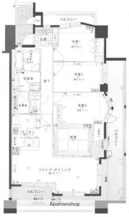 ヒューマインド和白丘クロスコート【7階】の間取り