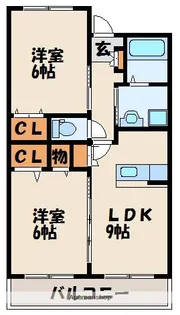 ライジング・サン【2階】の間取り