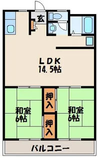 サンハイツ高辻【3階】の間取り