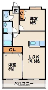 ロイヤル中央【7階】の間取り