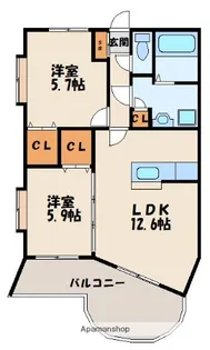 サンコートクボタ【3階】の間取り