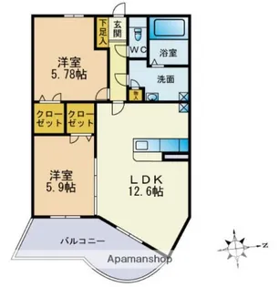 サンコートクボタ【3階】の間取り