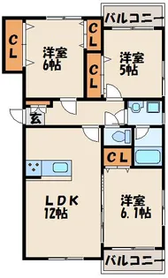 キャロットG【2階】の間取り