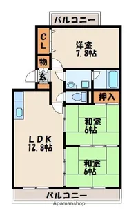 シャトー・リキマス【4階】の間取り