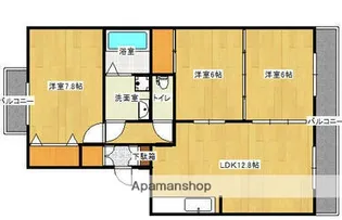 シャトー・リキマス【4階】の間取り