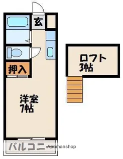1Rの間取り画像
