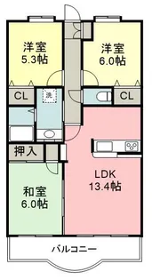 ハイラーク香椎【5階】の間取り
