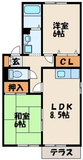 セジュール天神【201号室】の間取り