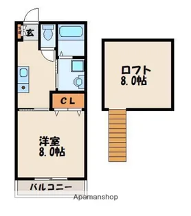 ビオス赤間【2階】の間取り