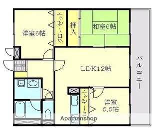 ファミール天野【4階】の間取り
