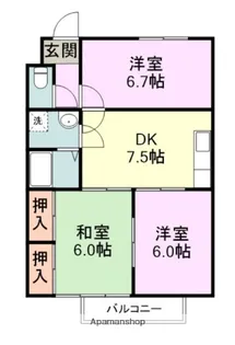 ベルハウス自由が丘Ⅰ【1階】の間取り