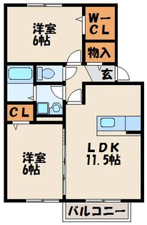 ベルックスハイム【202号室】の間取り